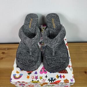 New Jeffrey Campbell Denim Drippin Sandal in Black Women's 8